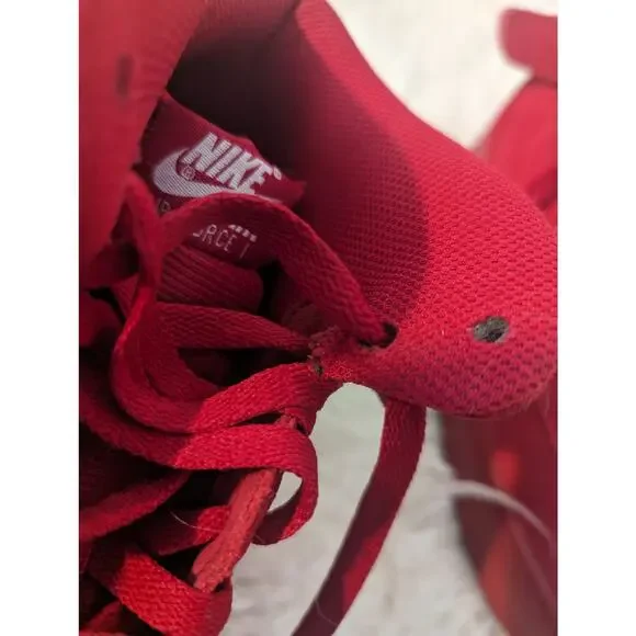 Nike Air Force 1 Mid Red October triple gym red suede - Picture 13 of 16